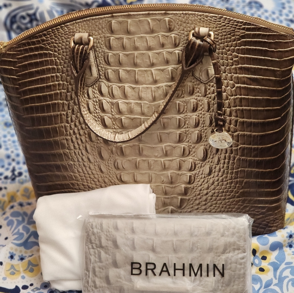 Brahmin handbag with matching wallet available.